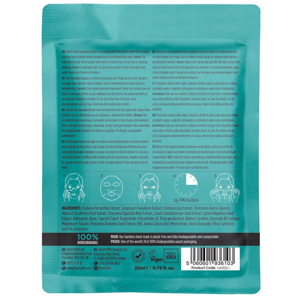 BEAUTYPRO RETINOL Anti-aging Facial Sheet Mask